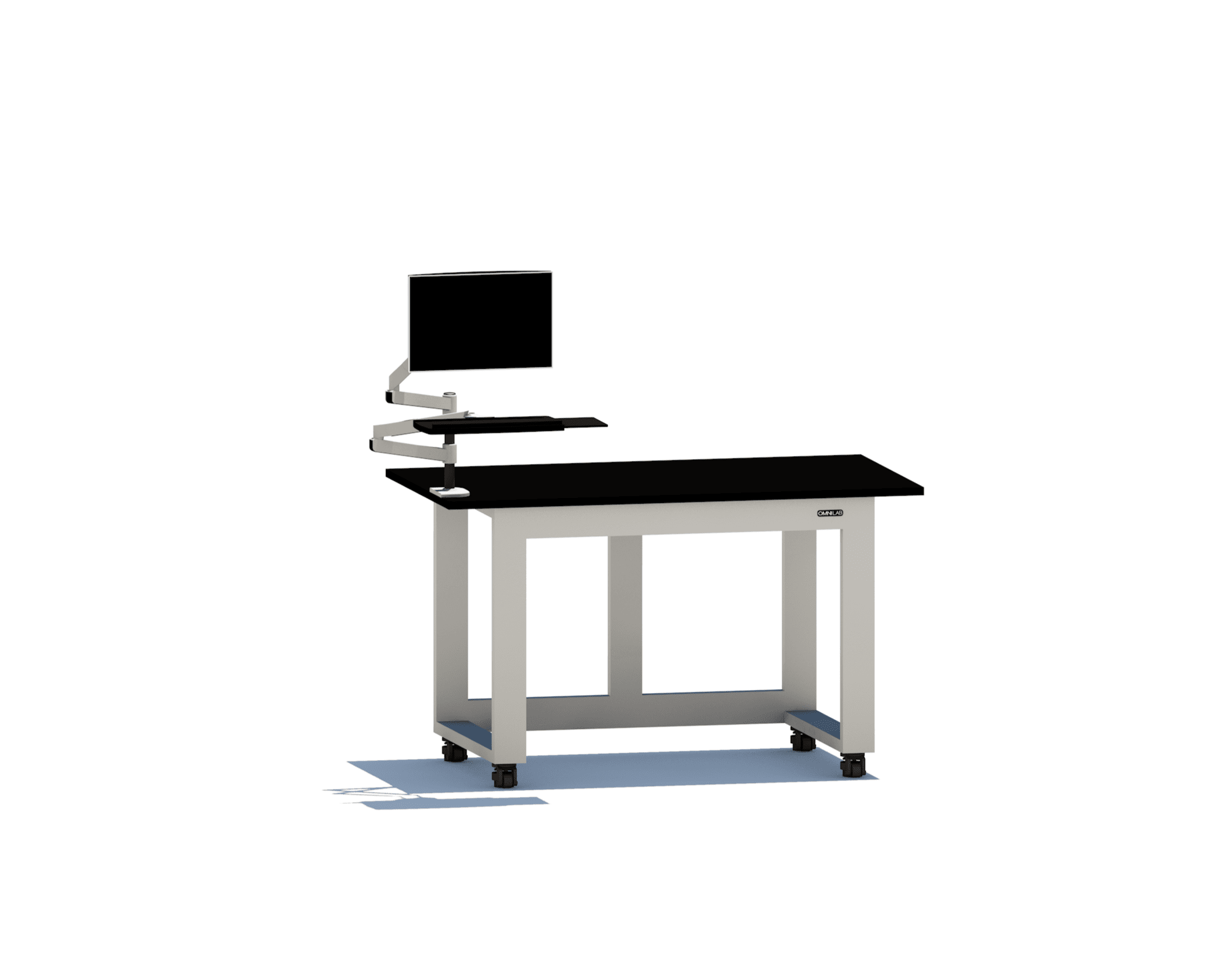 Complete Confocal Microscope Station Microscope Stations OMNI Lab Solutions 60" wide Mobile 