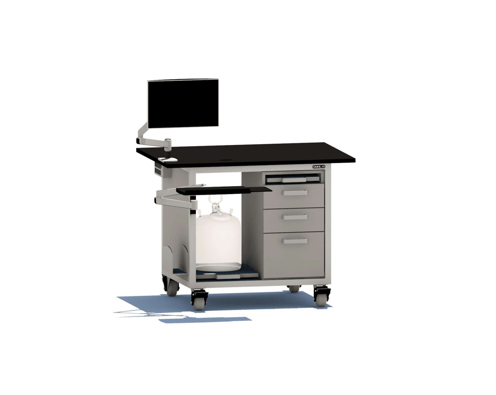 Complete HPLC Cart LC Carts OMNI Lab Solutions 48" wide