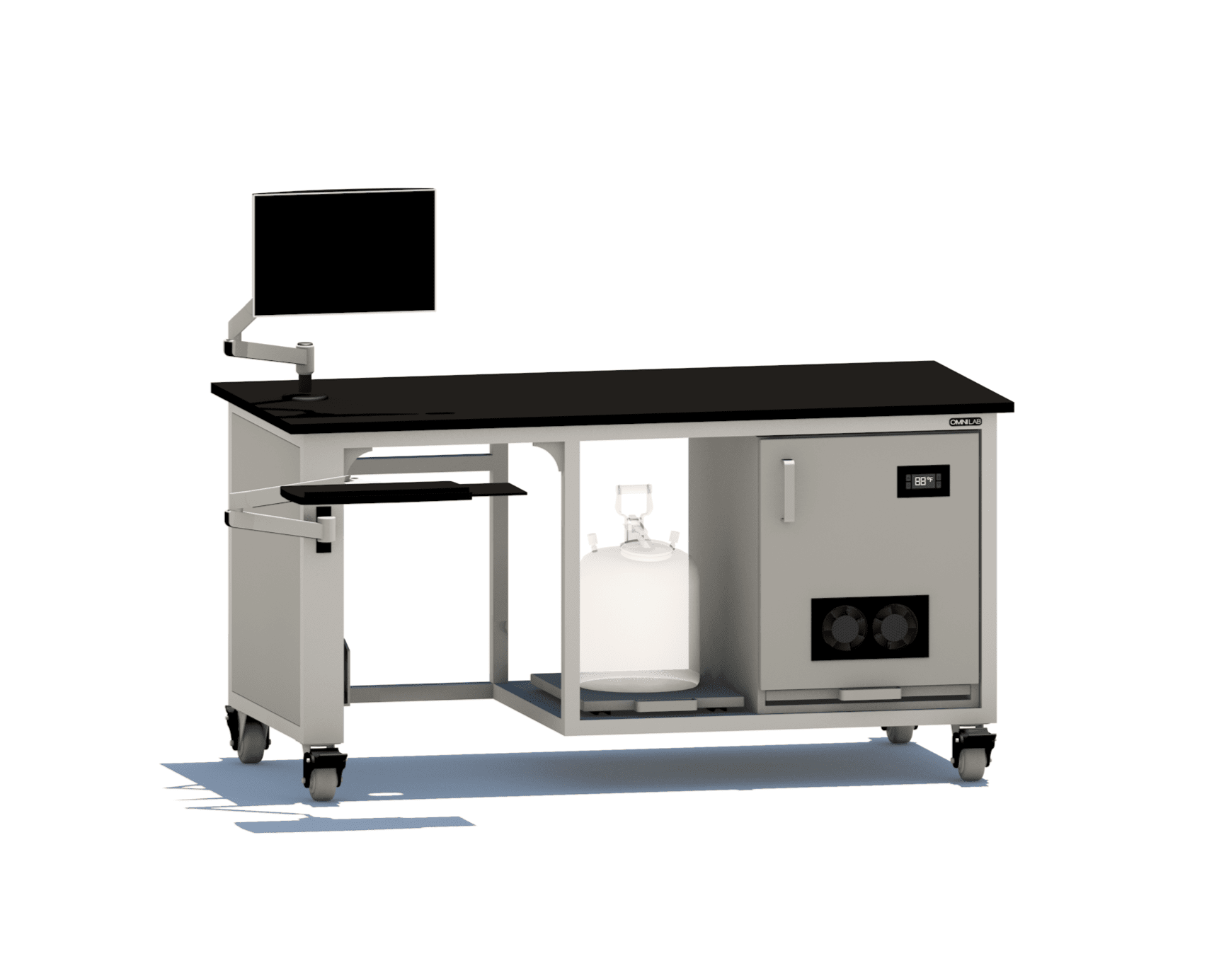 Complete ICP-MS Bench ICP-MS Bench OMNI Lab Solutions 72" wide Single Pump Enclosure