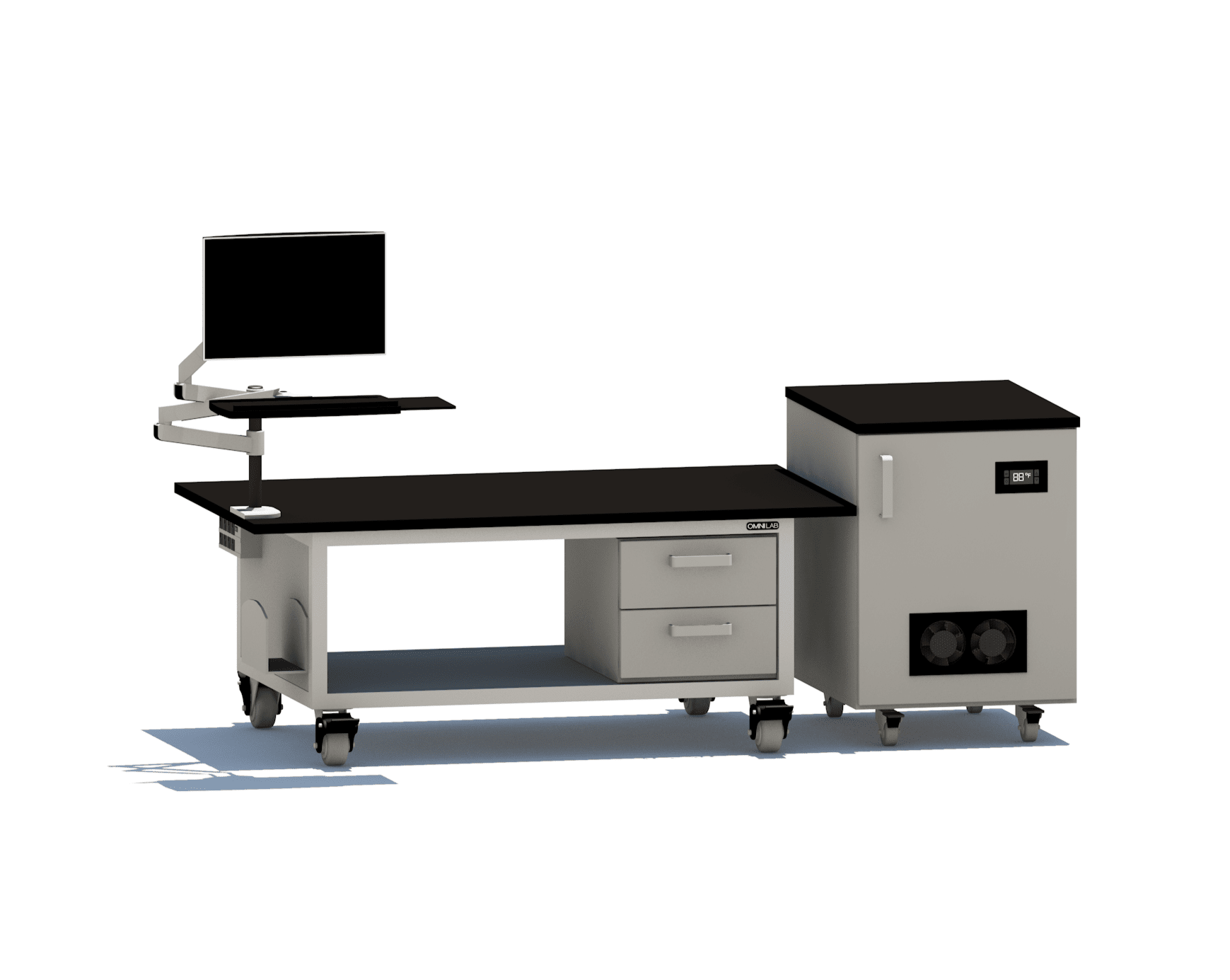Core QTof Bench - single pump enclosure QTof Bench OMNI Lab Solutions 60" wide Single Pump Enclosure
