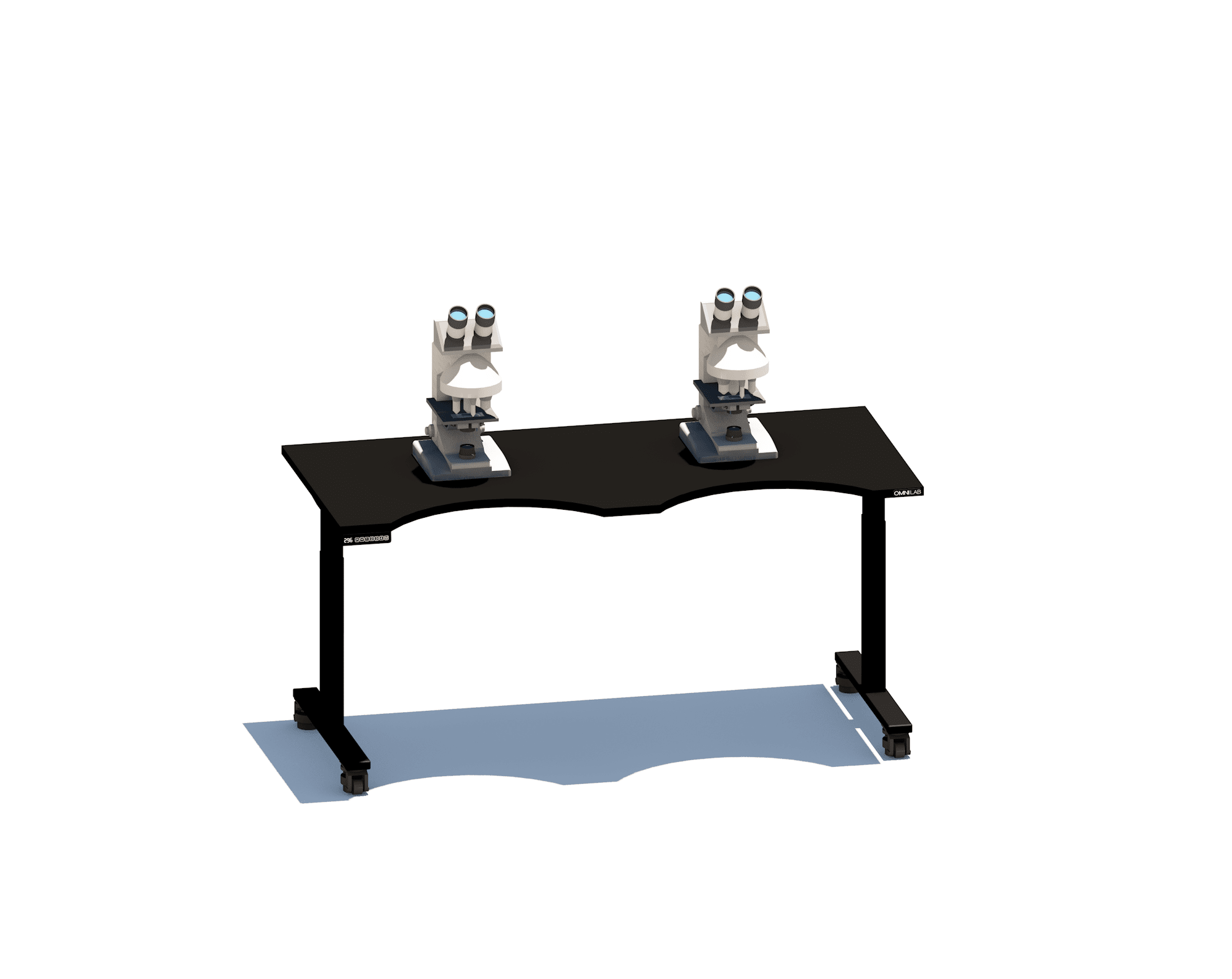 Dual Microscope Station - series two Microscope Stations OMNI Lab Solutions 66" wide Mobile 