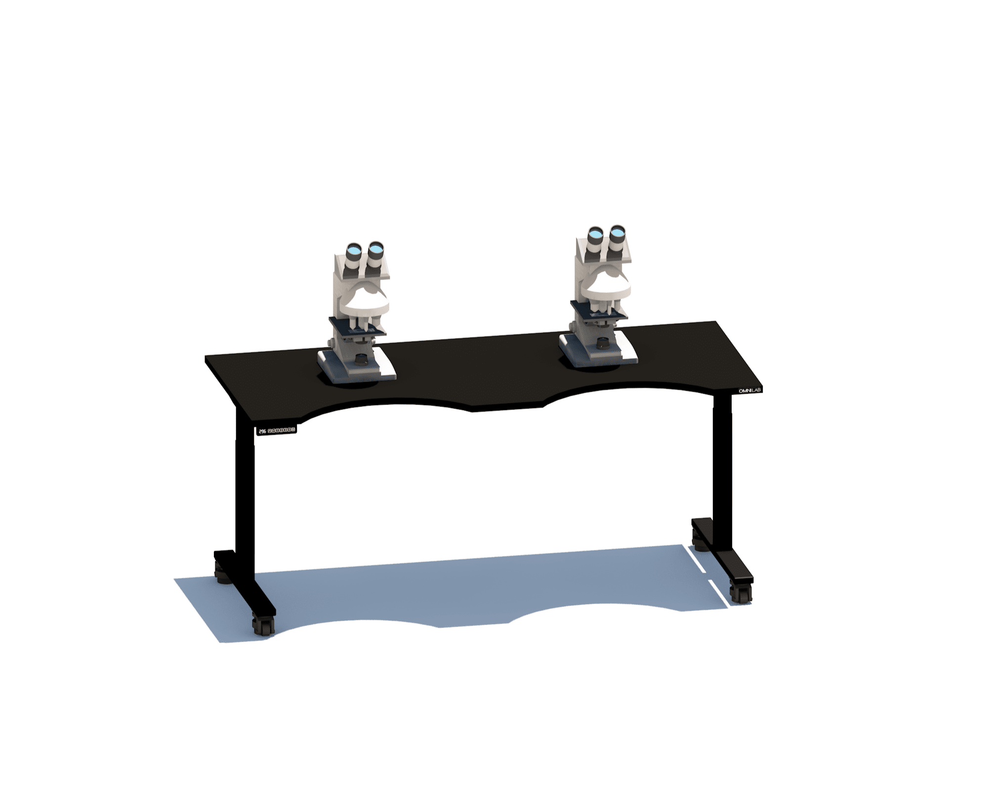 Dual Microscope Station - series two Microscope Stations OMNI Lab Solutions 72" wide Mobile