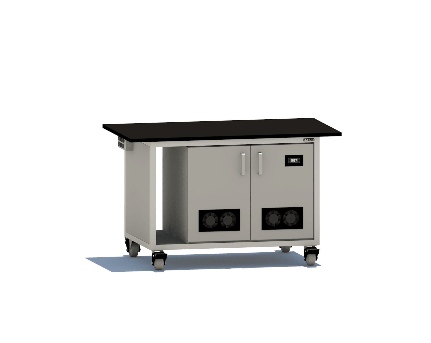 Essential MS Bench - compact Mass Spec Benches OMNI Lab Solutions 60" wide Dual Pump Enclosure