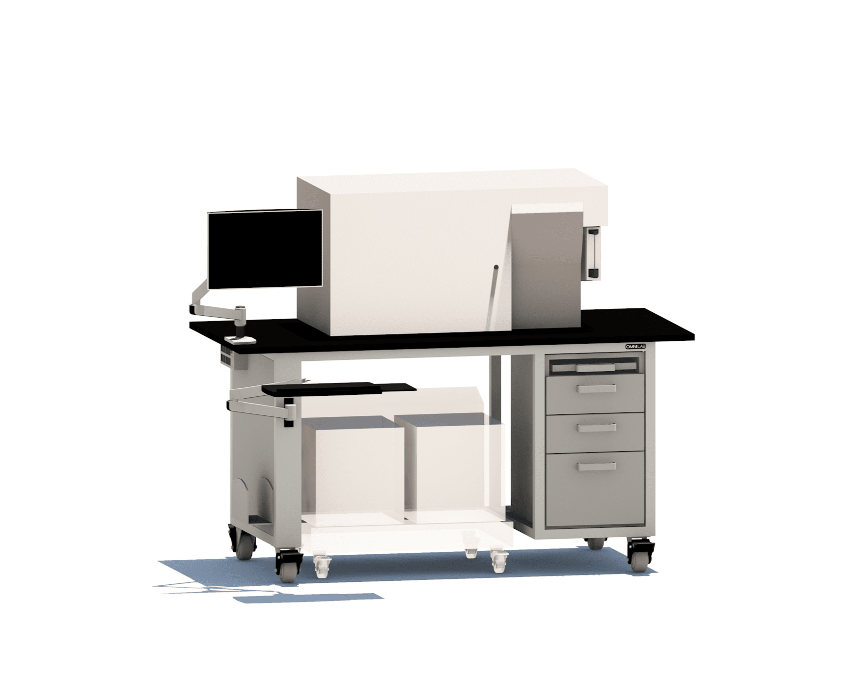 Flow Cytometry Bench - series two Flow Cytometry Benches OMNI Lab Solutions 66" wide 