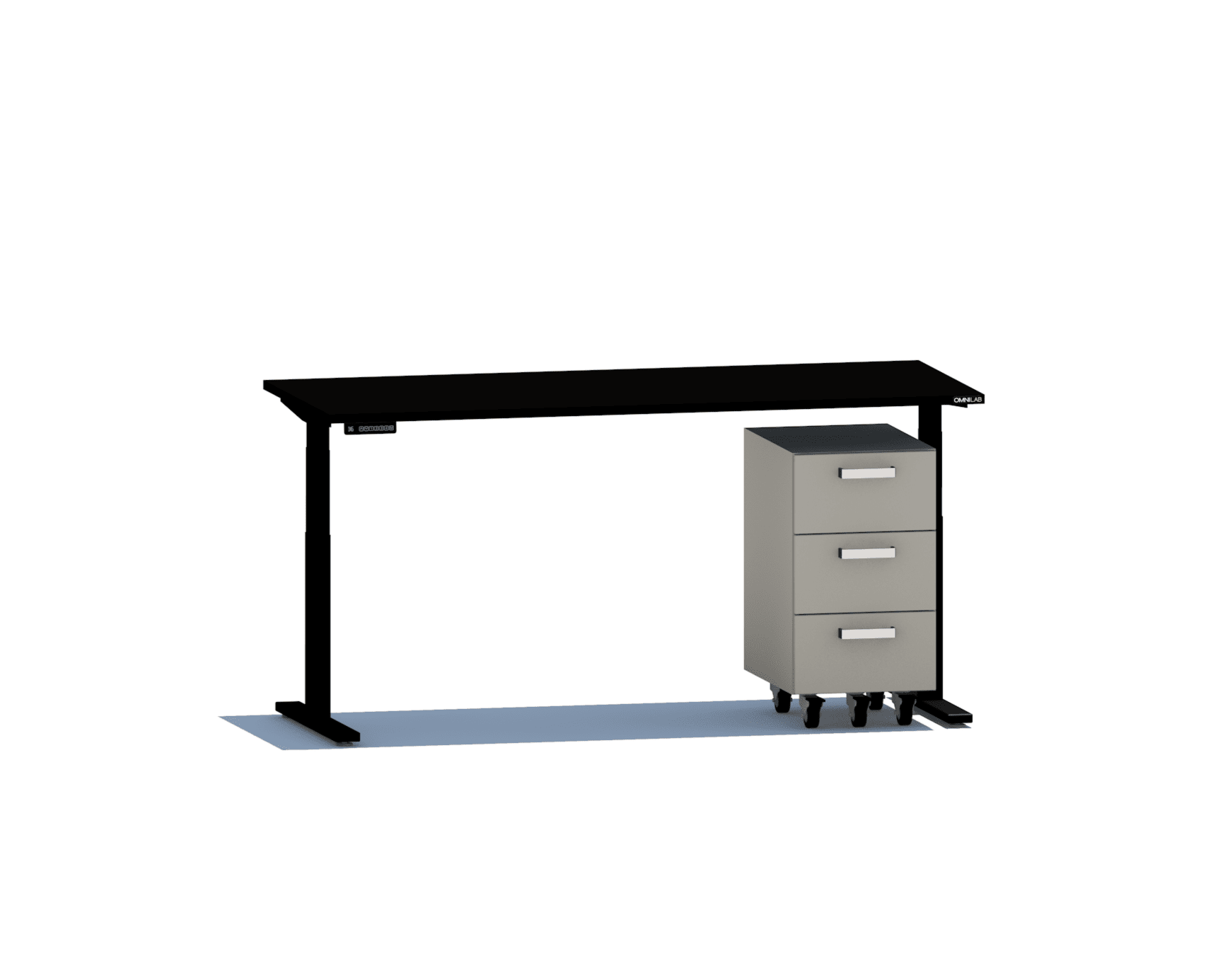 Complete Height Adjustable Lab Desk Laboratory Desk OMNI Lab Solutions 72" wide