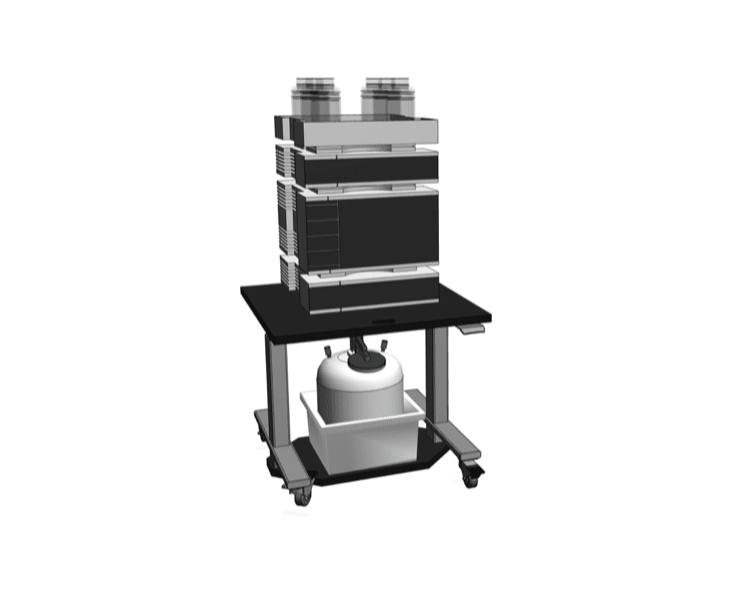 Basic HPLC Cart - Height Adjustable LC Carts OMNI Lab Solutions