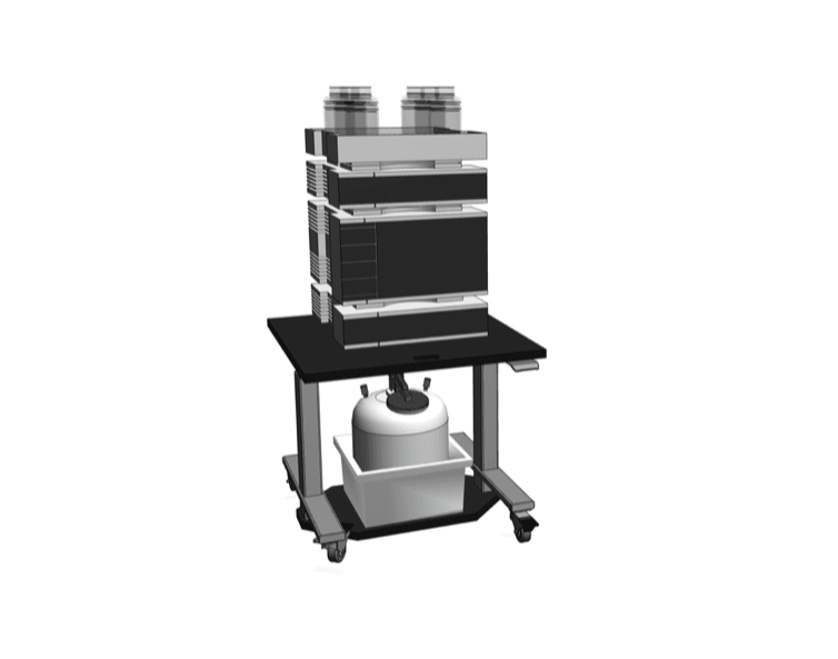 Basic HPLC Cart - Height Adjustable LC Carts OMNI Lab Solutions 