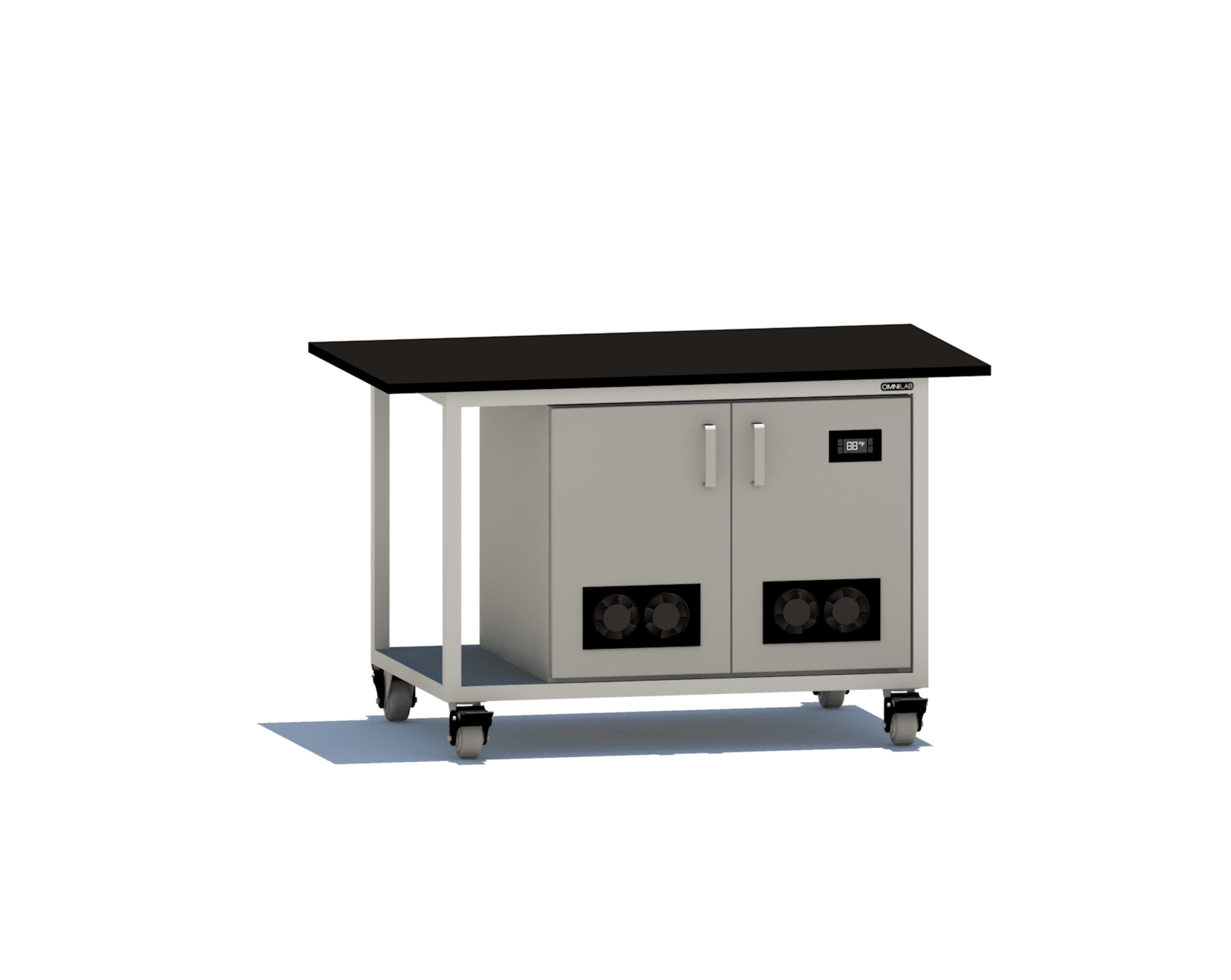Basic MS Bench - compact Mass Spec Benches OMNI Lab Solutions 60" wide Dual Pump Enclosure
