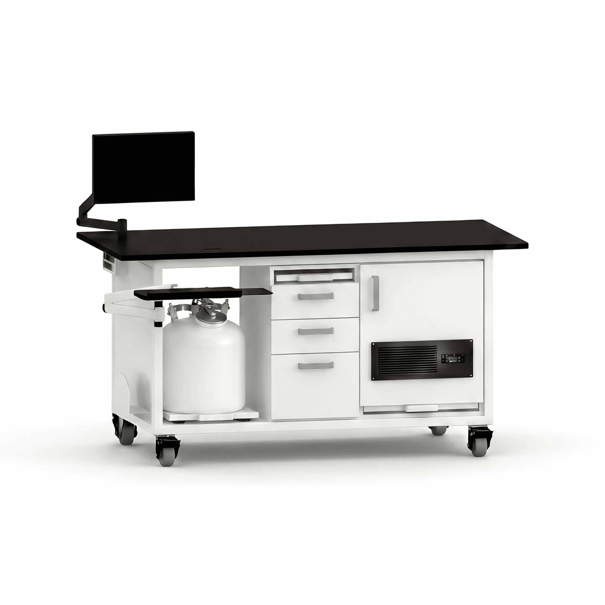 Complete LCMS Bench with Single Pump Enclosure LCMS Bench OMNI Lab Solutions White 