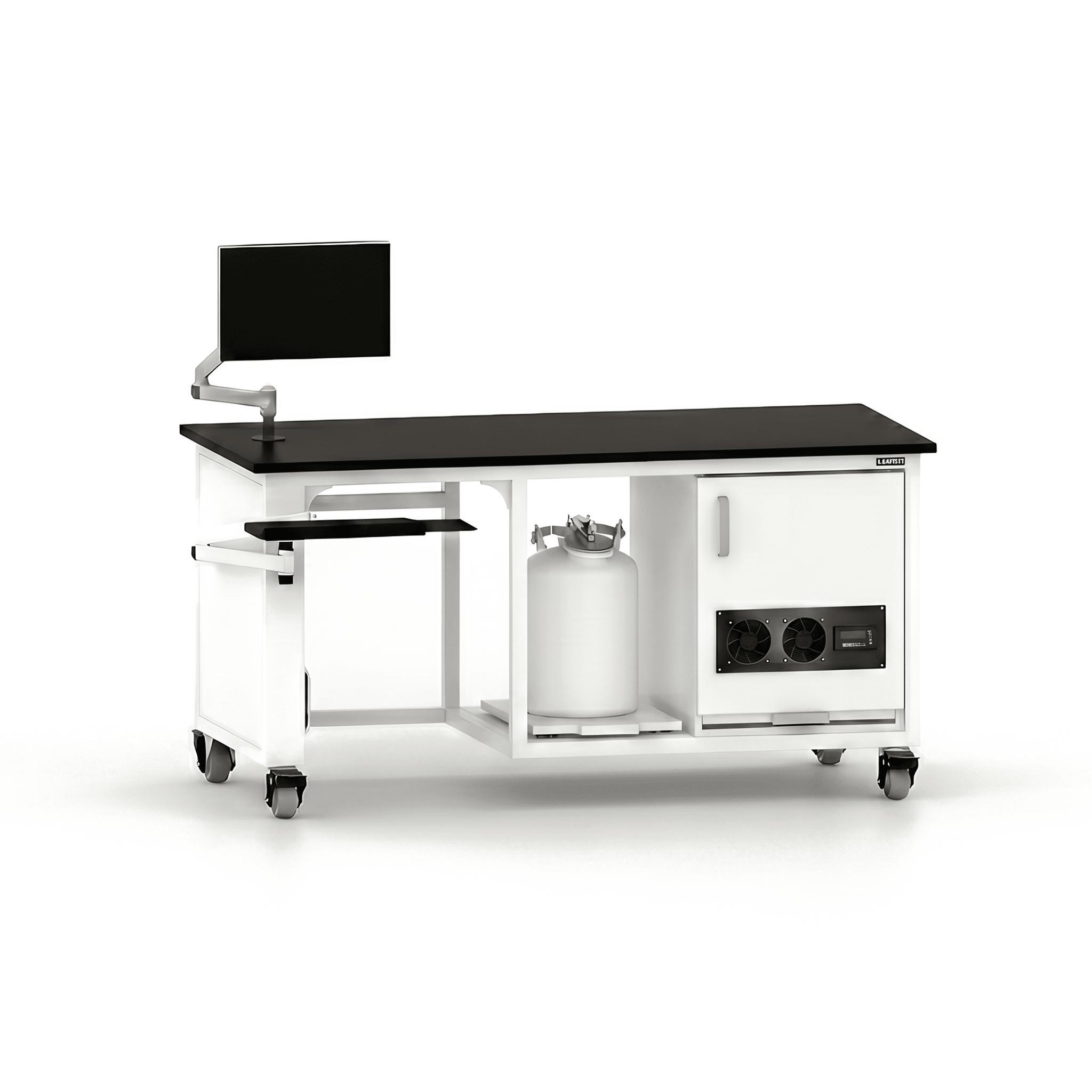 Complete ICP-MS Bench with Single Pump Enclosure ICP-MS Bench OMNI Lab Solutions White 