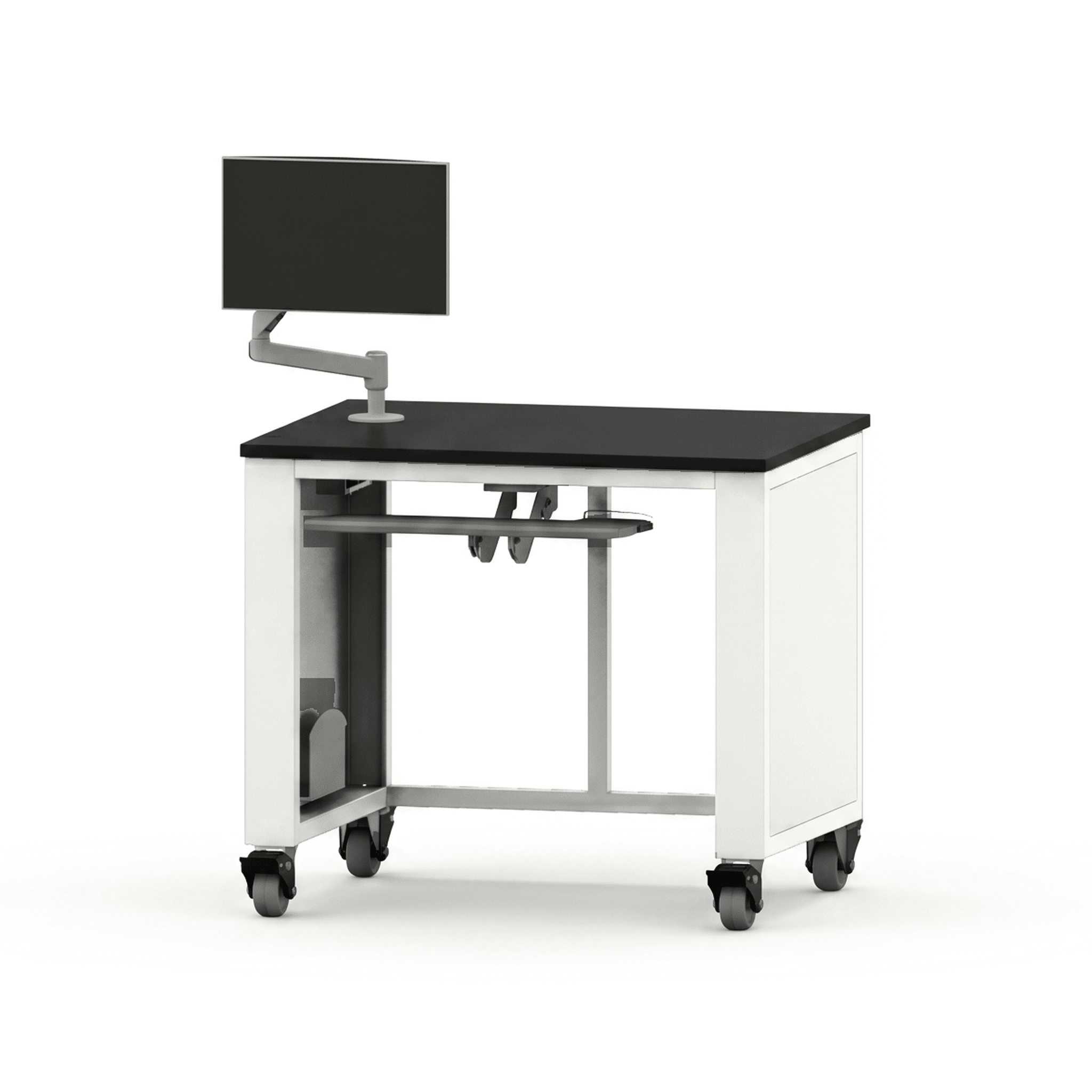 Instrument Bench Companion Desk 42W Lab Desk OMNI Lab Solutions White 