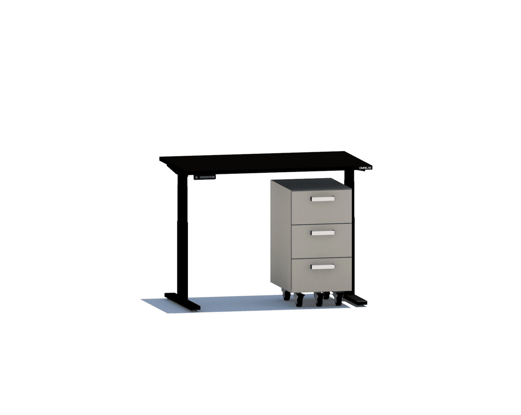 Complete Height Adjustable Lab Desk Laboratory Desk OMNI Lab Solutions 48" wide 