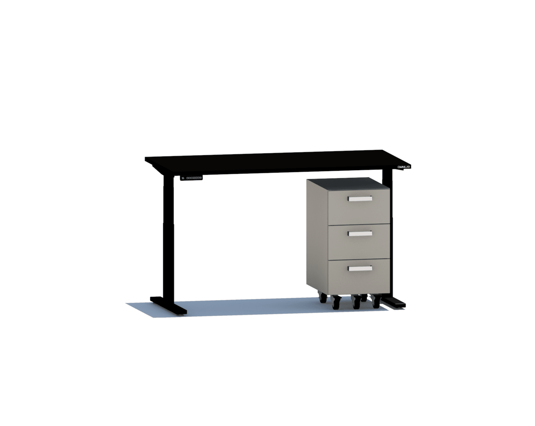 Complete Height Adjustable Lab Desk Laboratory Desk OMNI Lab Solutions 60" wide 