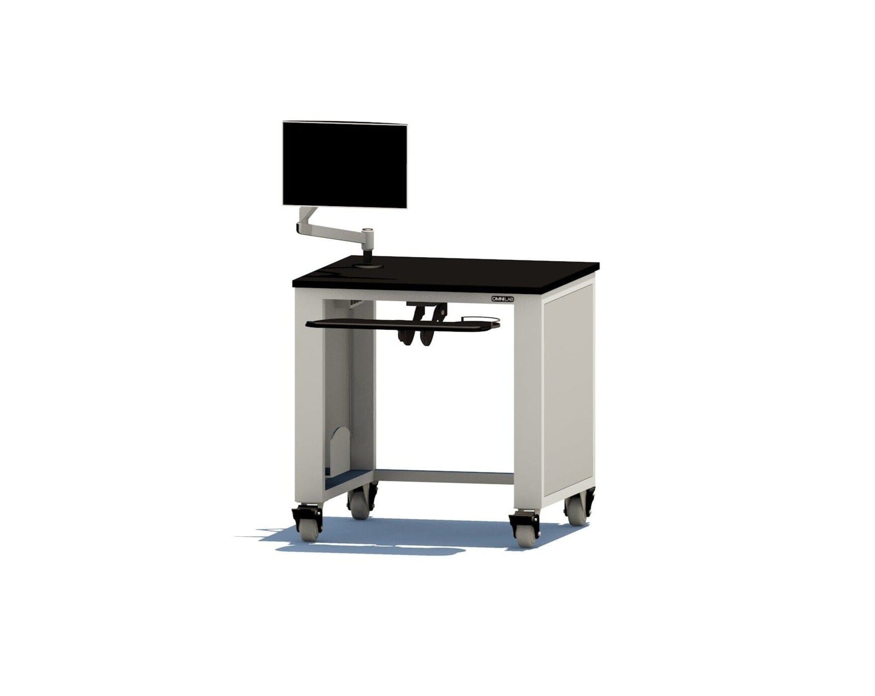 Mobile Lab Desk - compact Laboratory Desk OMNI Lab Solutions 36" wide 
