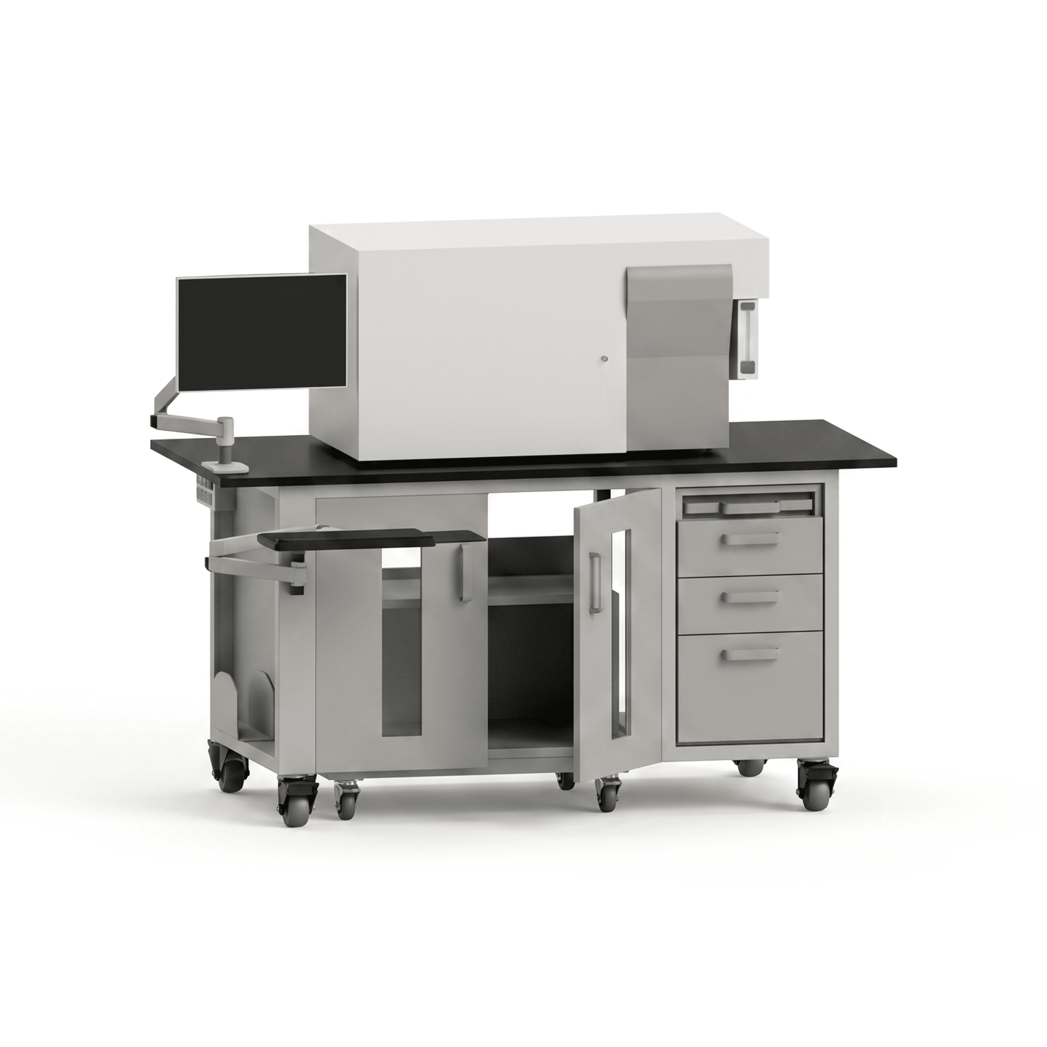 Complete Flow Cytometry Bench Flow Cytometry Bench OMNI Lab Solutions Grey 