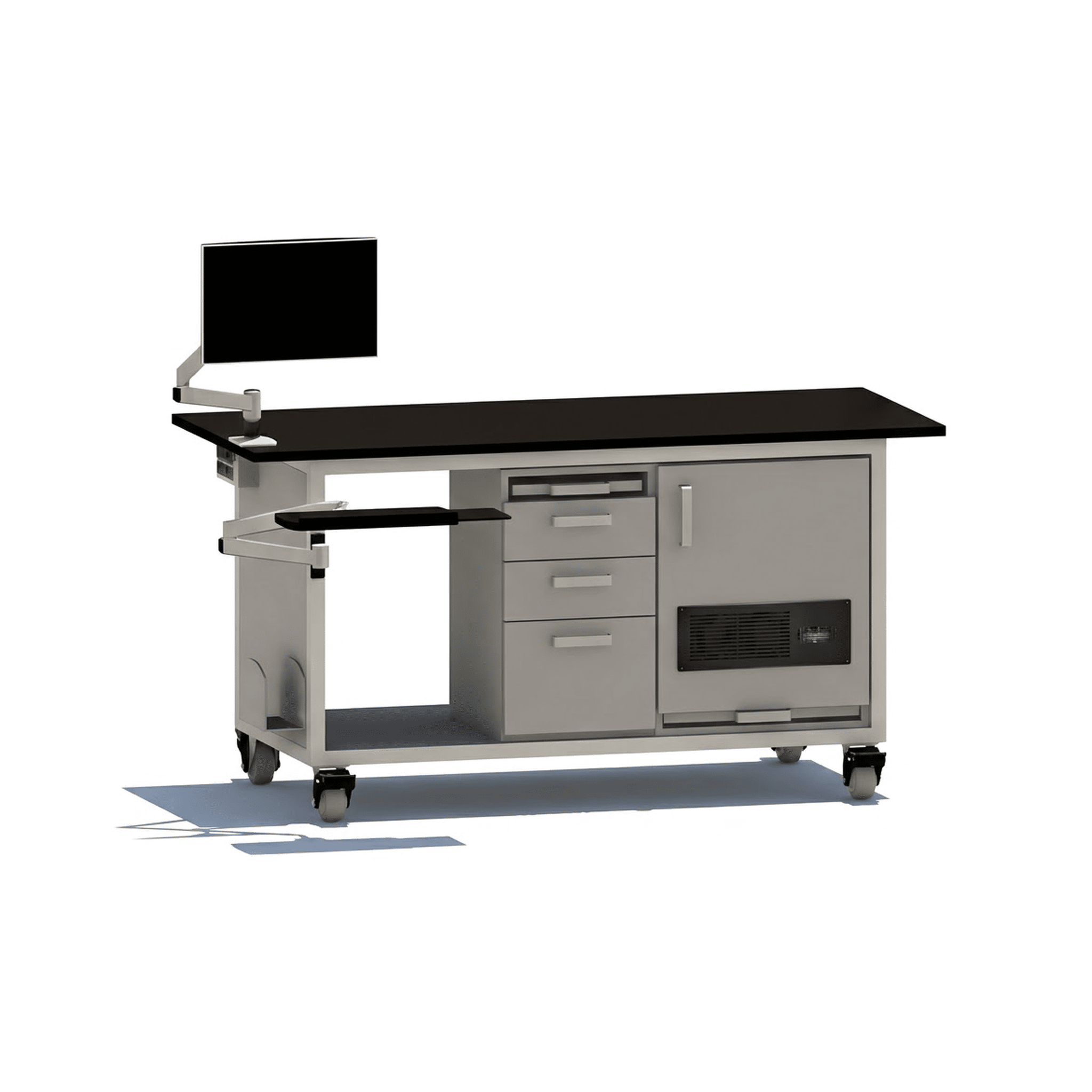 Complete GCMS Bench with Single Pump Enclosure GCMS Bench OMNI Lab Solutions Grey 