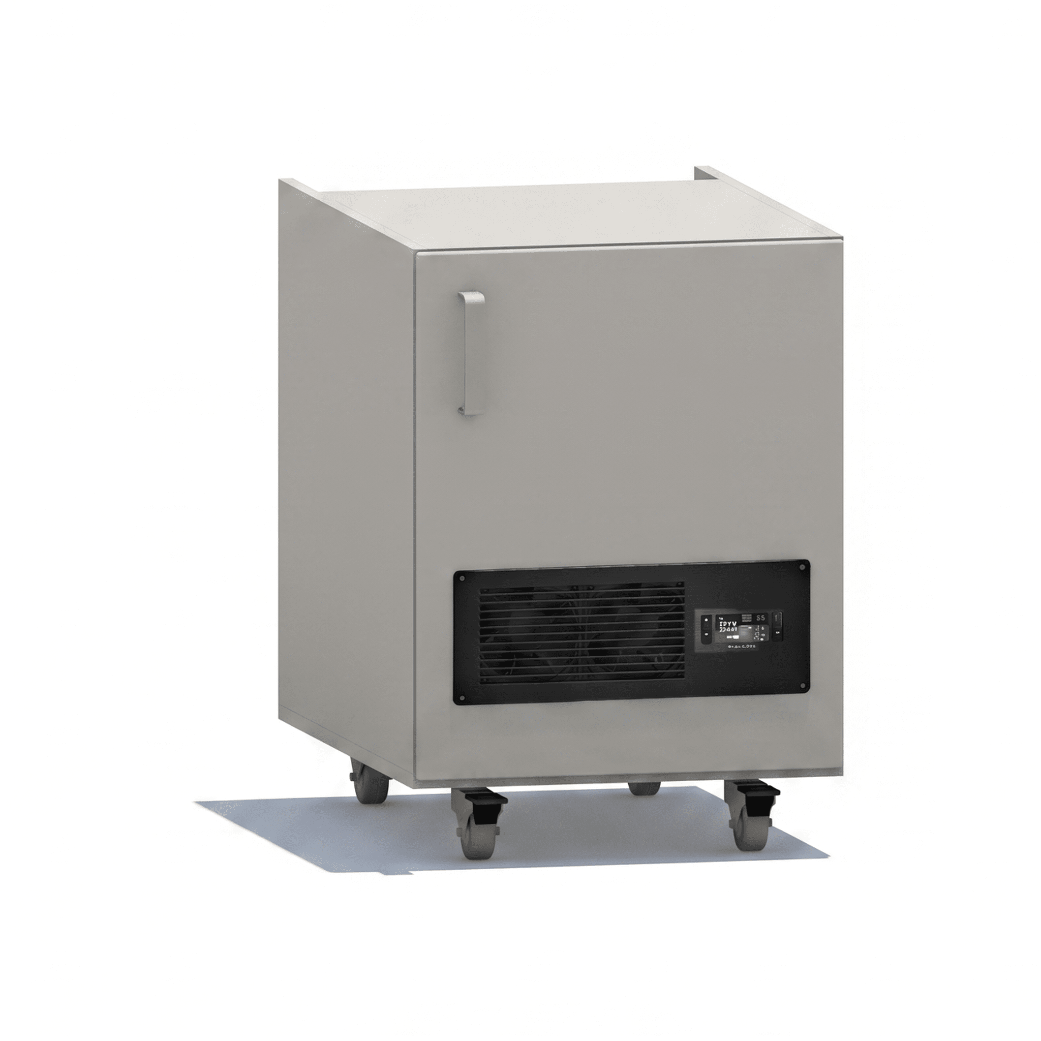 Single Pump Enclosure with Mobile Base Pump Enclosure OMNI Lab Solutions Grey 