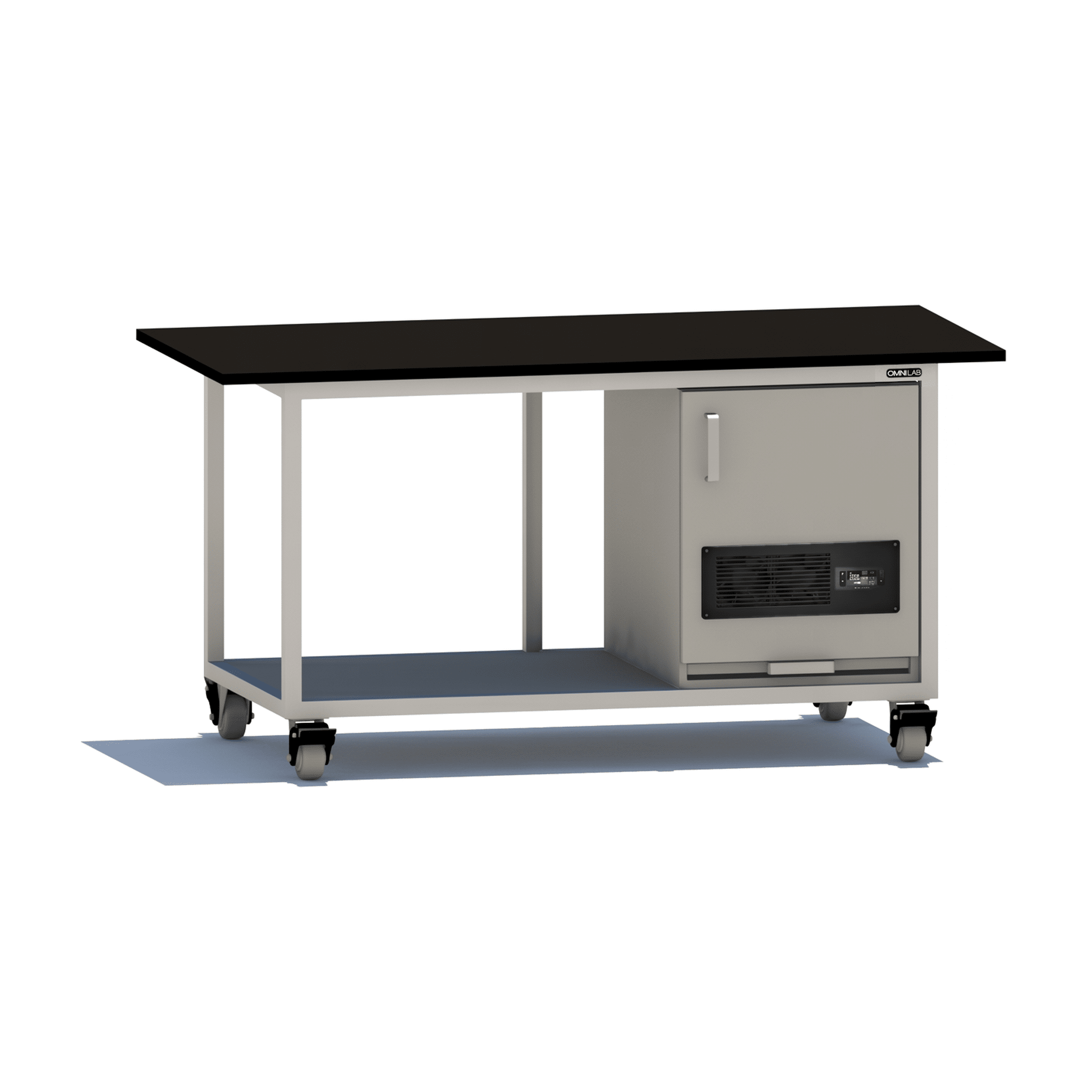 Basic Mass Spec Bench 72W with Single Pump Enclosure Mass Spec Bench OMNI Lab Solutions Grey 