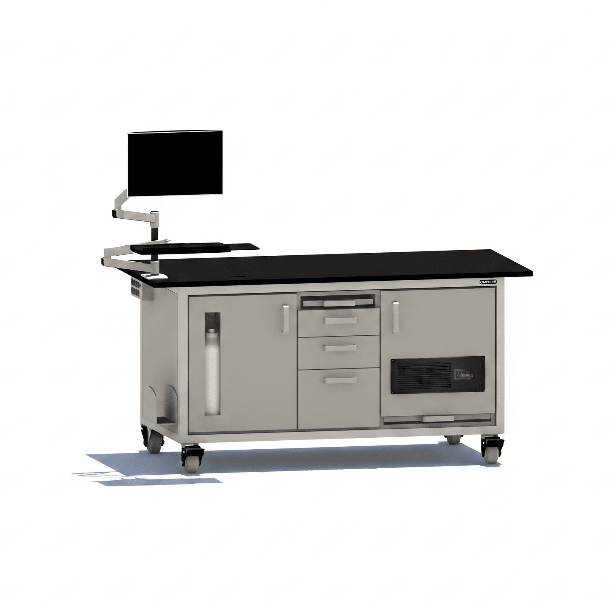 Total LCMS Bench with Single Pump Enclosure LCMS Bench OMNI Lab Solutions Grey 
