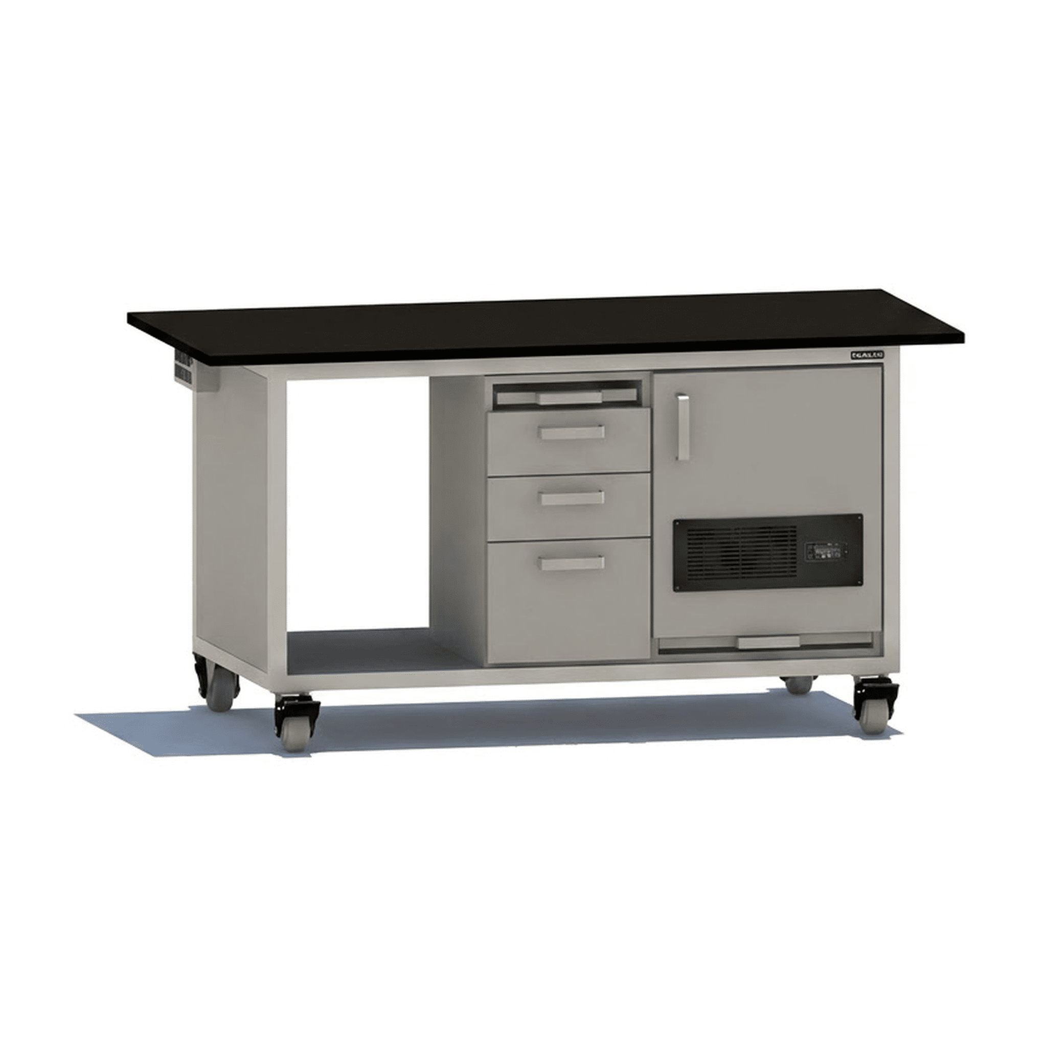 Core GCMS Bench with Single Pump Enclosure GCMS Bench OMNI Lab Solutions Grey 