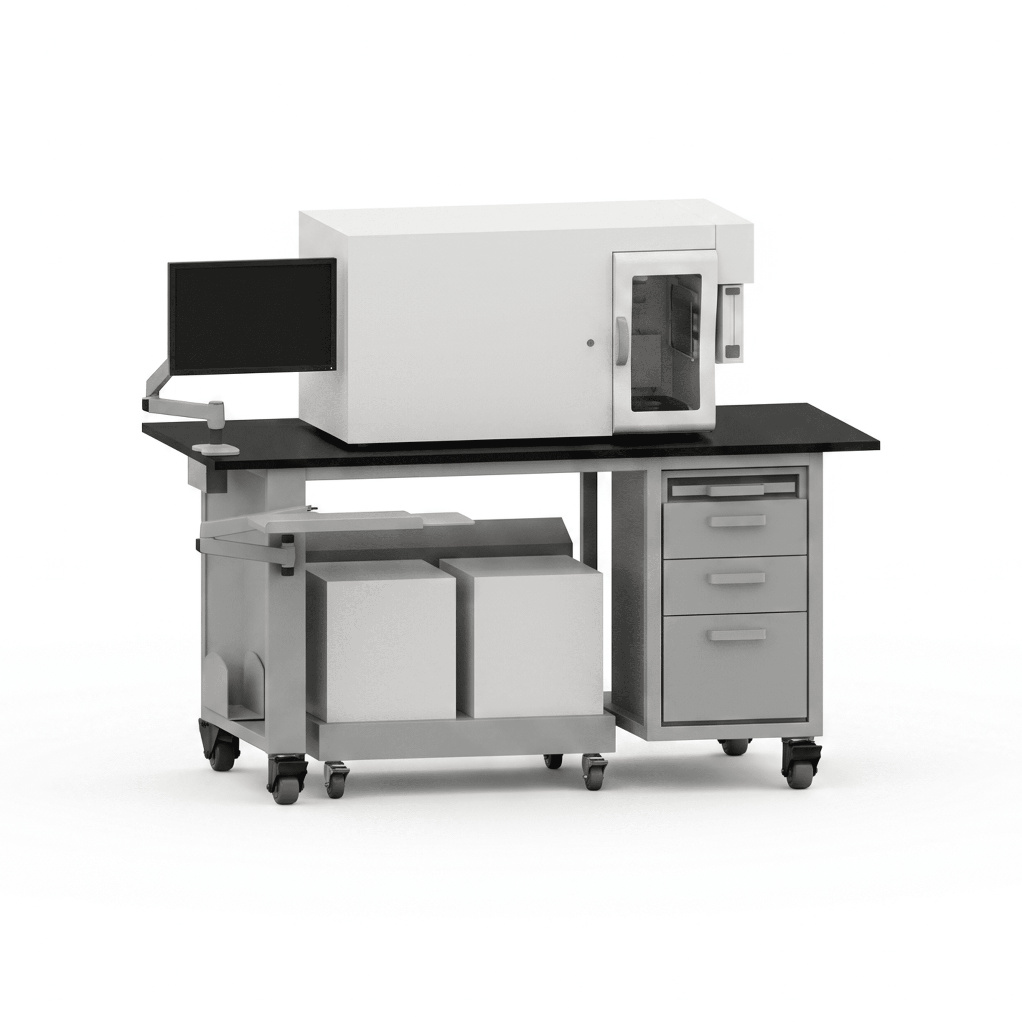 Core Flow Cytometry Bench Flow Cytometry Bench OMNI Lab Solutions Grey 