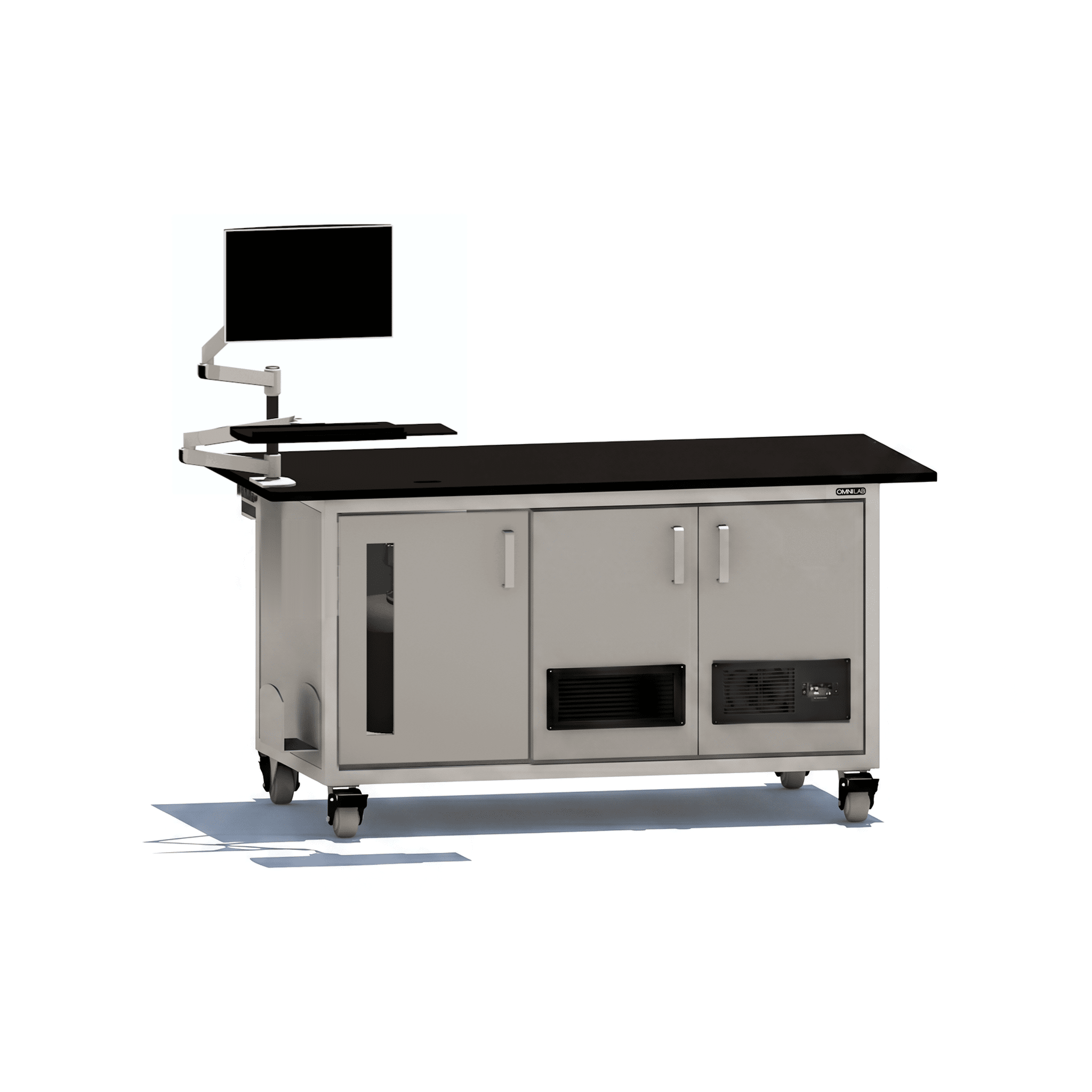 Total LCMS Bench with Dual Pump Enclosure LCMS Bench OMNI Lab Solutions Grey 