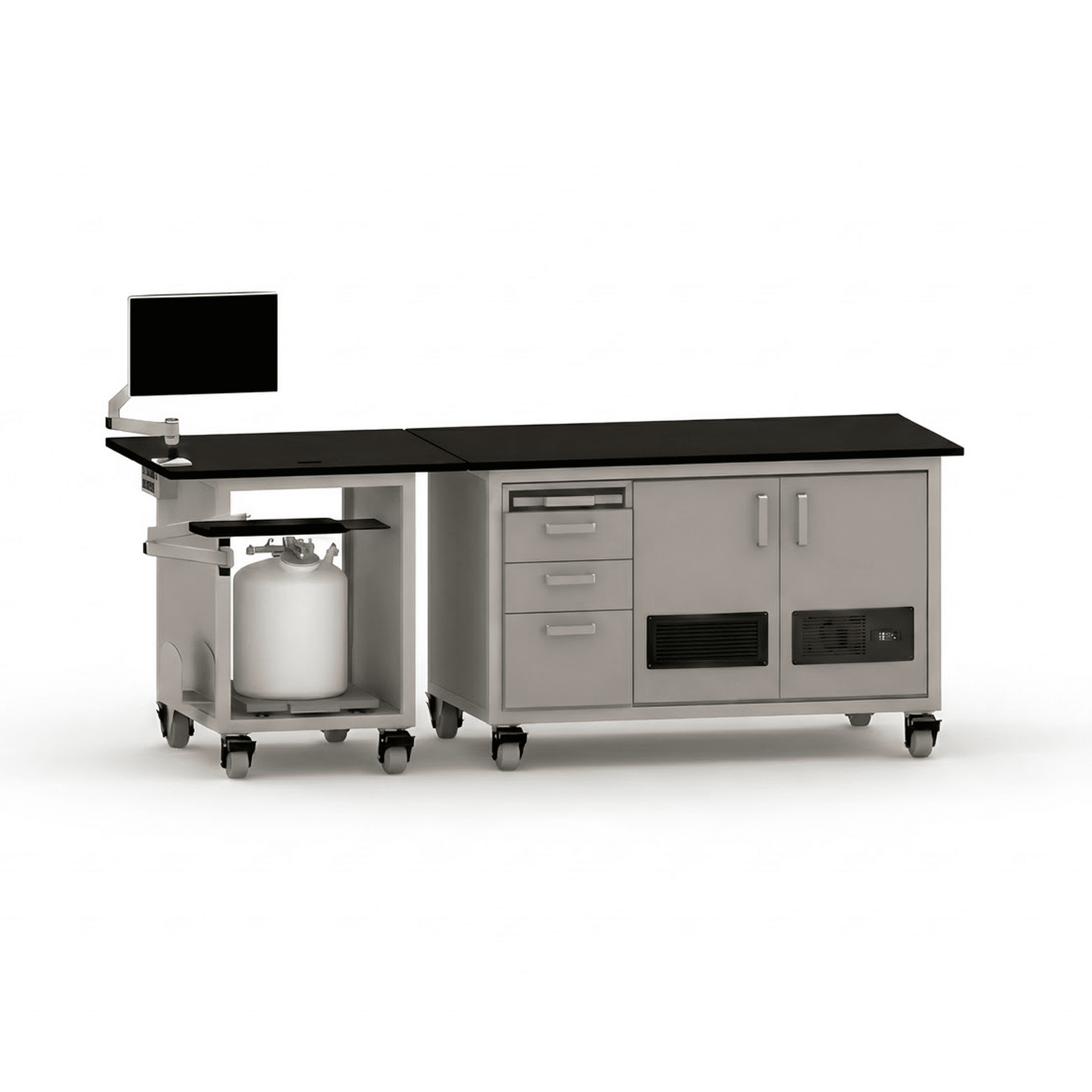 Ultimate LCMS Bench with Dual Pump Enclosure LCMS Bench OMNI Lab Solutions Grey 