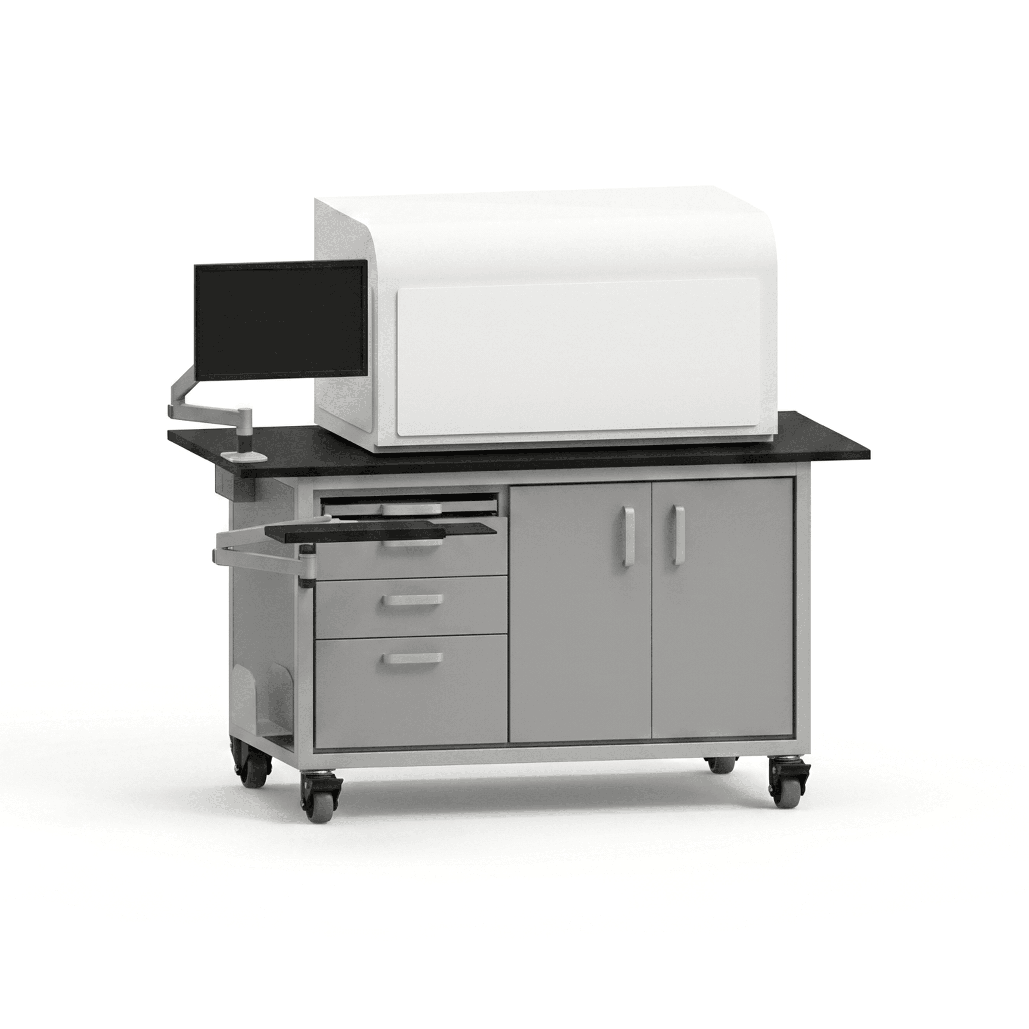 Complete Liquid Handler Bench Liquid Handler Bench OMNI Lab Solutions Grey 