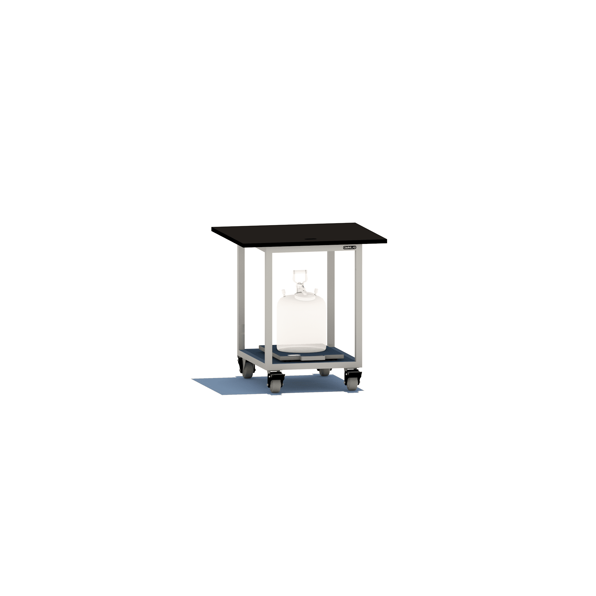 Basic HPLC Cart HPLC Cart OMNI Lab Solutions Grey 