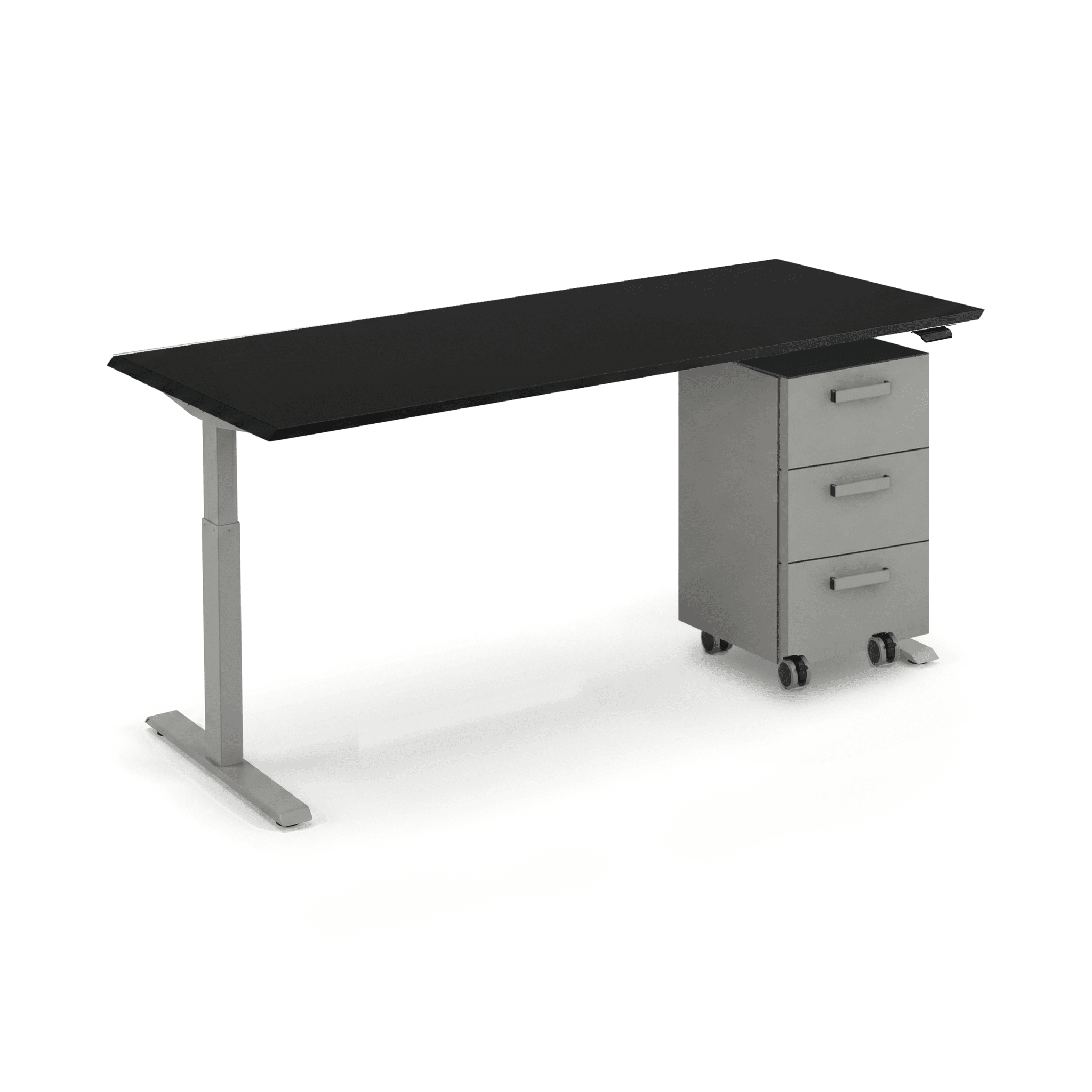 Height Adjustable Lab Desk 72W with Drawer Unit Height Adjustable Lab Desk OMNI Lab Solutions Grey 