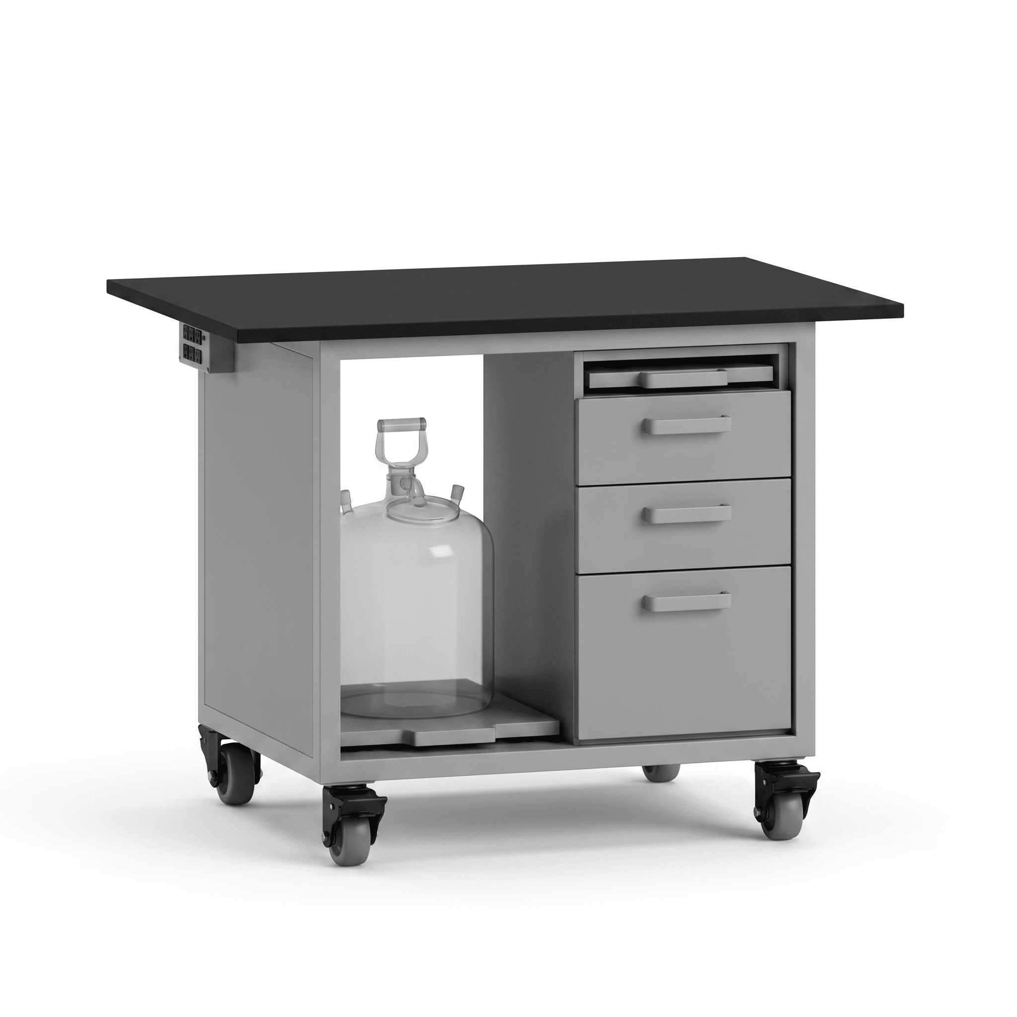 Core HPLC Cart HPLC Cart OMNI Lab Solutions Grey 