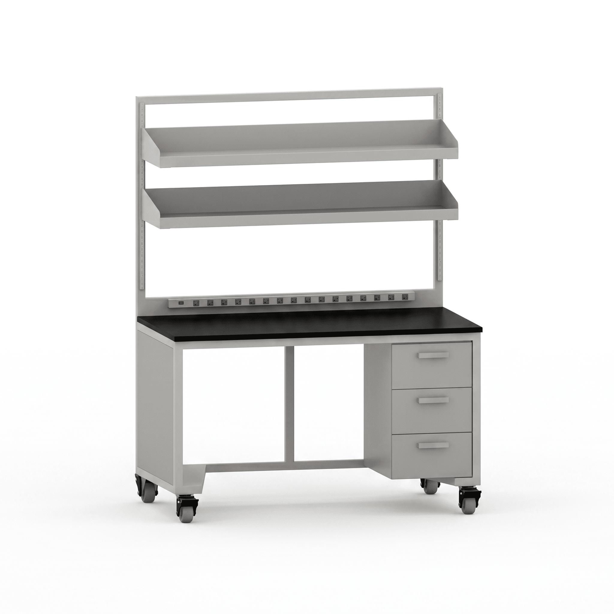 Core Workstation 60W with Drawer Unit Workstation OMNI Lab Solutions Grey 