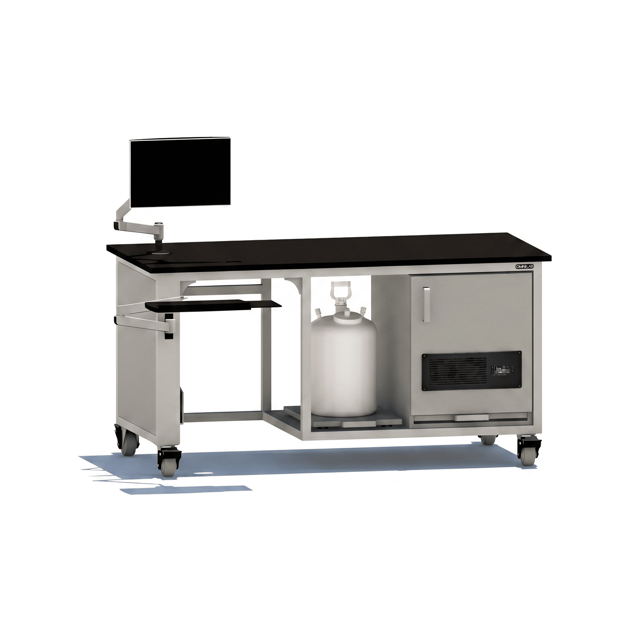 Complete ICP-MS Bench with Single Pump Enclosure ICP-MS Bench OMNI Lab Solutions Grey 