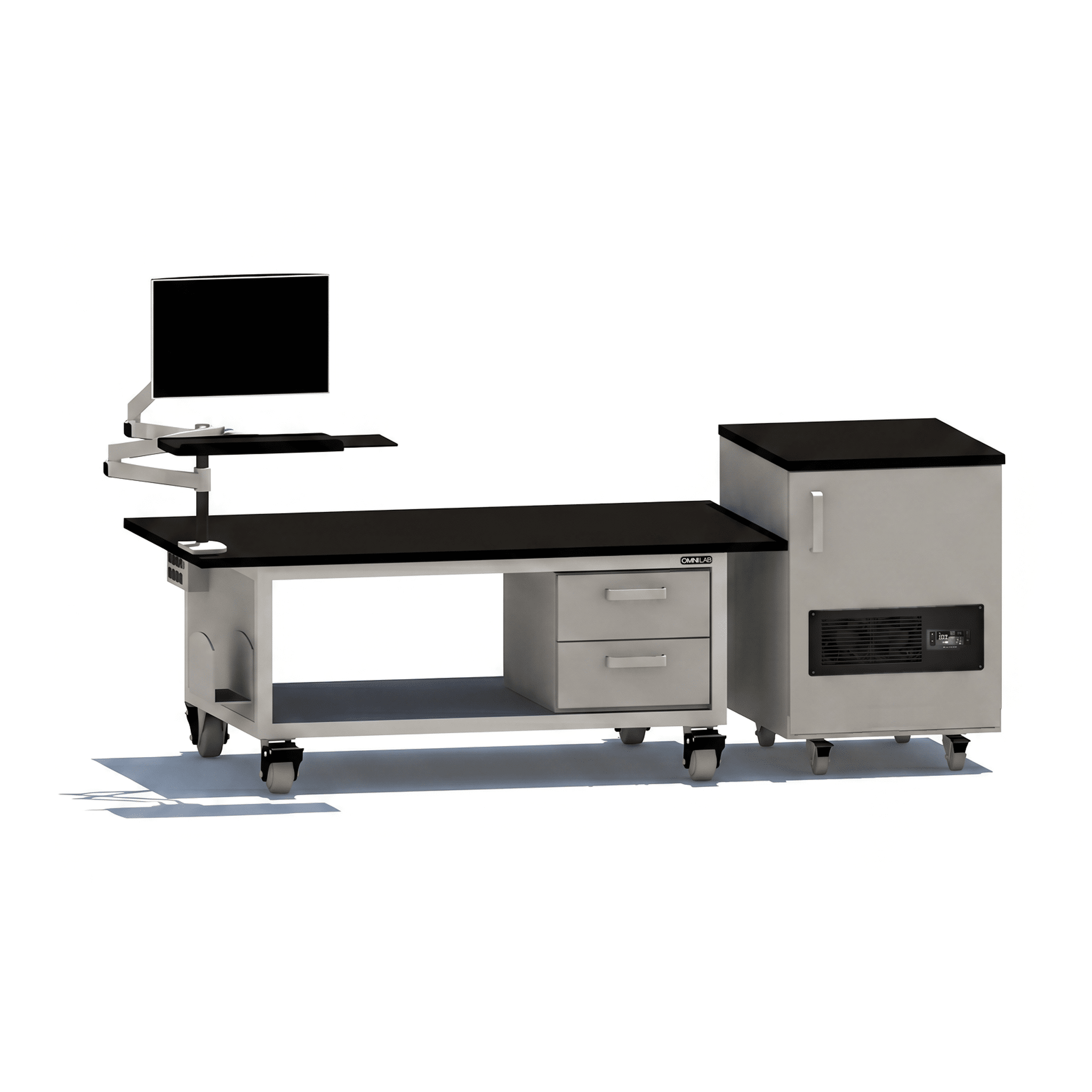 Complete QTof Bench with Single Pump Enclosure QTof Bench OMNI Lab Solutions Grey 